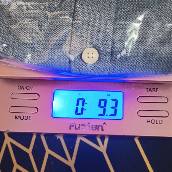 Vince Camuto Shirt, Adult Men 15.5/34-35 Blue Button Down Slim Fit Casual Shirt - Picture 12 of 12